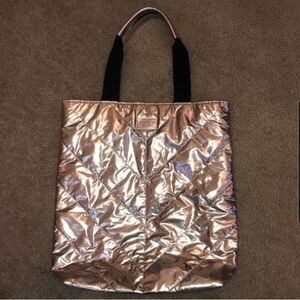 Victoria's Secret Metallic Rose Gold Tote